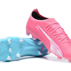 Puma Ultra Ultimate FG Low-Top Blue Pink For Men Soccer Cleats 