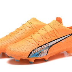 Puma Ultra Ultimate FG Low-Top Orange Blue For Men Soccer Cleats 