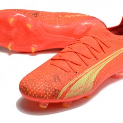 Puma Ultra Ultimate FG Low-Top Red Gold For Men Soccer Cleats 