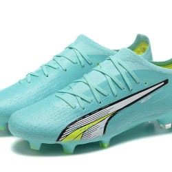 Puma Ultra Ultimate FG Low-Top Turqoise Yellow For Men Soccer Cleats 