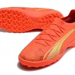 Puma Ultra Ultimate TF Low-Top Red Gold For Men Soccer Cleats 