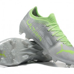 Puma ultra 1.4 FG Low-Top Sliver And Green For Men Soccer Cleats 