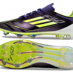 Adidas F50 Elite FG Purple Green Soccer Cleats For Women And Men