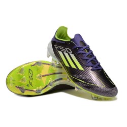 Adidas F50 Elite FG Purple Green Soccer Cleats For Women And Men