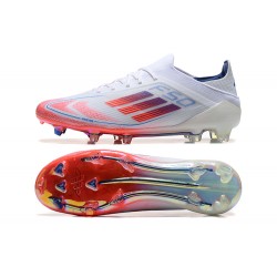 Adidas F50 Elite FG White Red Blue Soccer Cleats