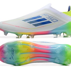 Adidas F50 FG White Green Pink Mens Soccer Cleats