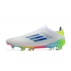 Adidas F50 FG White Green Pink Mens Soccer Cleats