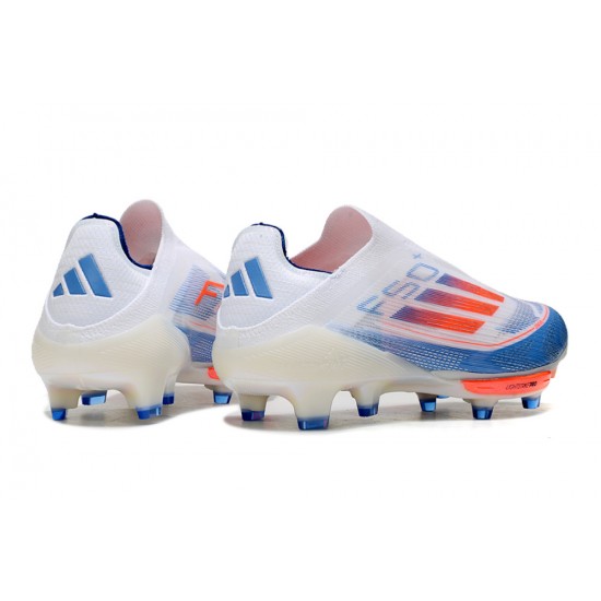 Adidas F50 FG White Orange Blue Women Men Soccer Cleats