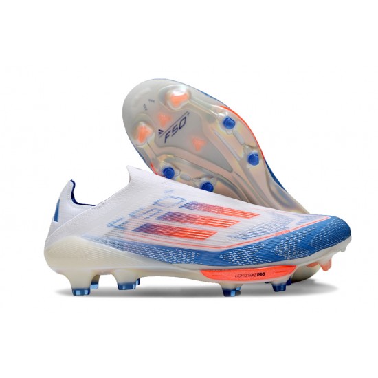 Adidas F50 FG White Orange Blue Women Men Soccer Cleats