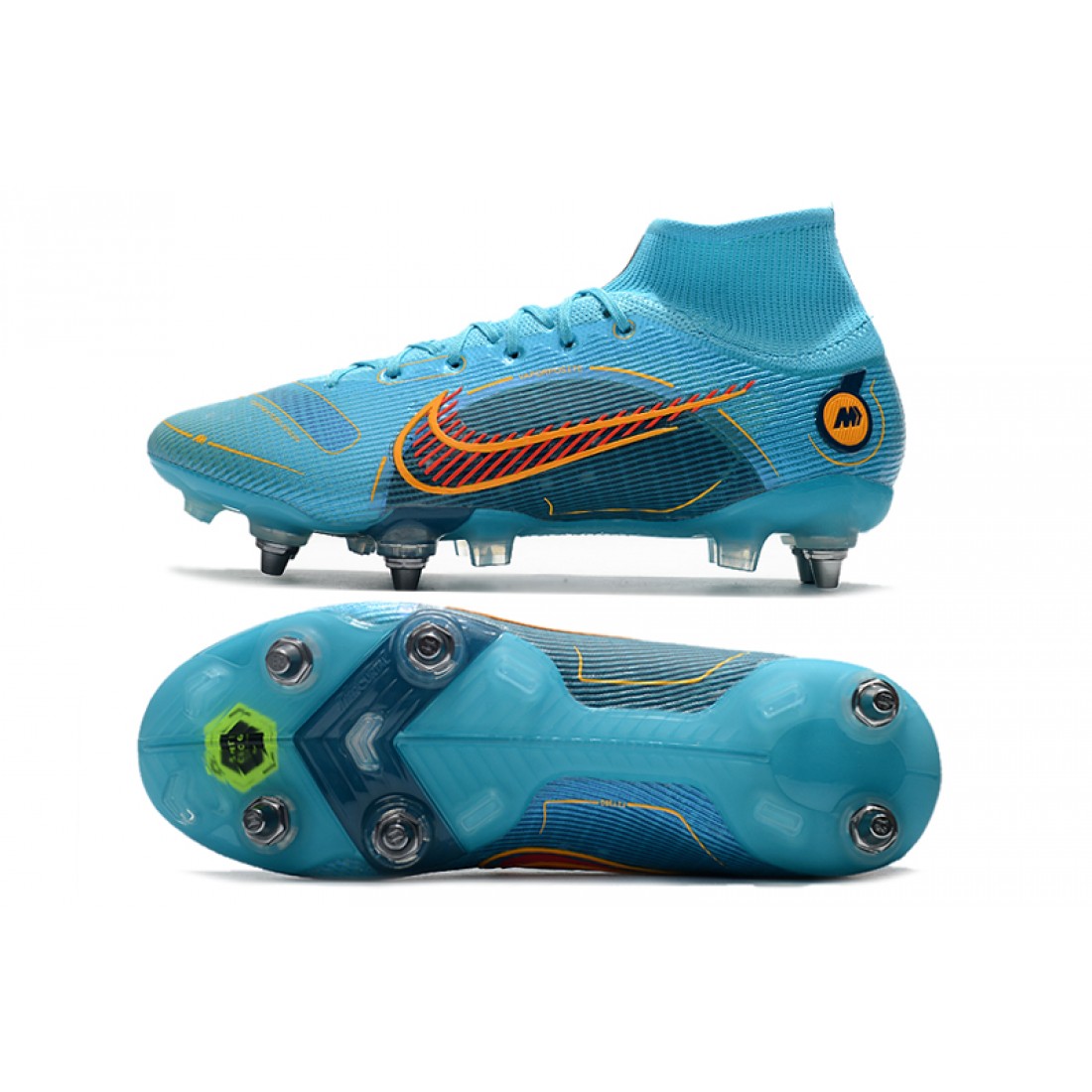 Nike Mercurial Superfly 14 Elite SG PRO Anti Clog Blue Mens High Soccer ...