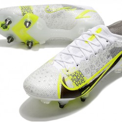 Nike Mercurial Vapor 14 Elite SG PRO Anti Clog Grey Yellow For Mens Low Soccer Cleats