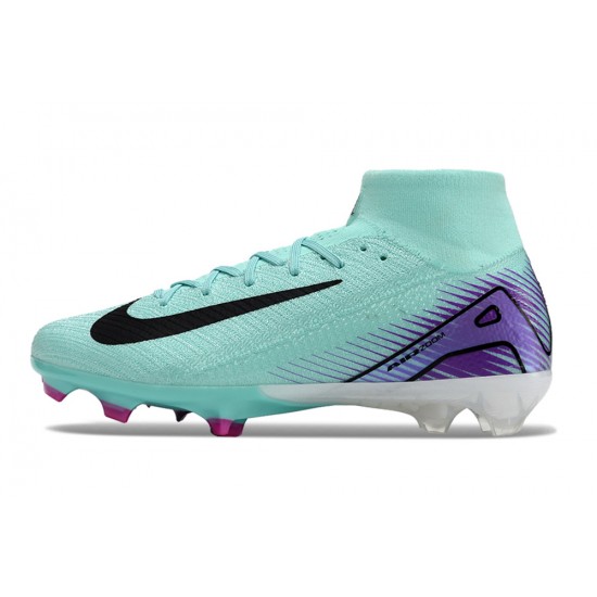 Buy Cheapest Nike W/M Mercurial Superfly 10 Elite FG Ltblue Black Soccer Cleats Shop Online