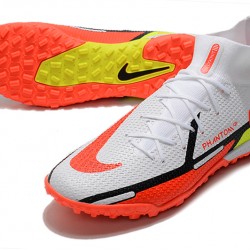 Nike Phantom GT2 Elite TF High White Orange For Mens Soccer Cleats