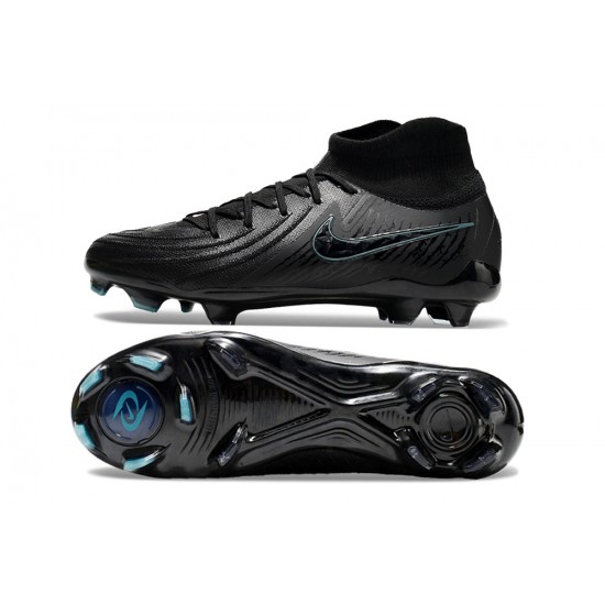 Salable Goods Nike Phantom Luna Elite FG Black Blue For WM Soccer Cleats Online Shop