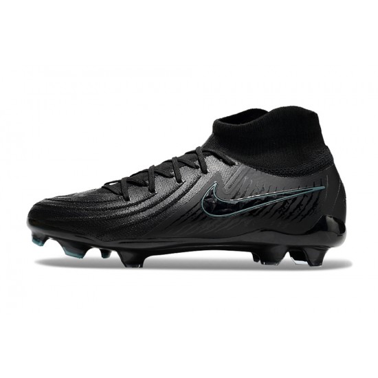 Top Selling Nike Phantom Luna Elite FG Black Blue For W/M Soccer Cleats Online Store