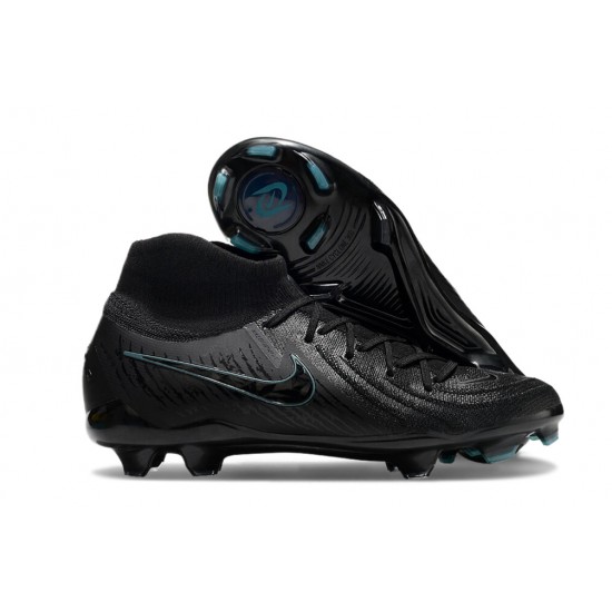 Top Selling Nike Phantom Luna Elite FG Black Blue For W/M Soccer Cleats Online Store