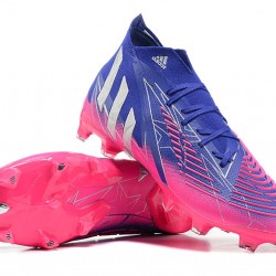 Adidas Predator Edge Geometric 1 FG Pink Blue Silver Soccer Cleats