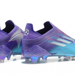 Adidas X Speedflow 1 FG Purple With Blue Silver Low Soccer Cleats