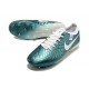  W/M Nike Tiempo Legend 10 Elite FG White Blue Soccer Cleats