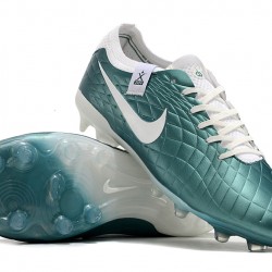  W/M Nike Tiempo Legend 10 Elite FG White Blue Soccer Cleats