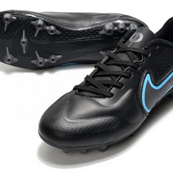 Nike Legend 9 Academy AG Black Blue Soccer Cleats