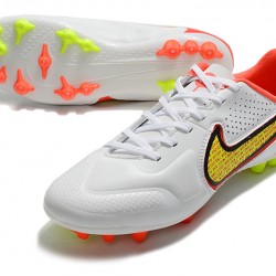 Nike Legend 9 Academy AG White Yellow Orange Soccer Cleats