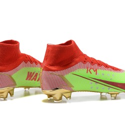 Nike Superfly 8 Elite FG High Red Green Soccer Cleats