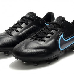 Nike Tiempo Legend 9 Elite FG Black Blue Soccer Cleats