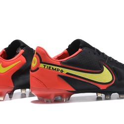 Nike Tiempo Legend 9 Elite FG Black Red Yellow Soccer Cleats