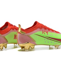 Nike Vapor 14 Elite FG Low Red Green Gold Soccer Cleats