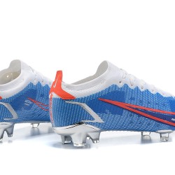 Nike Vapor 14 Elite FG Low White Blue Silver Soccer Cleats