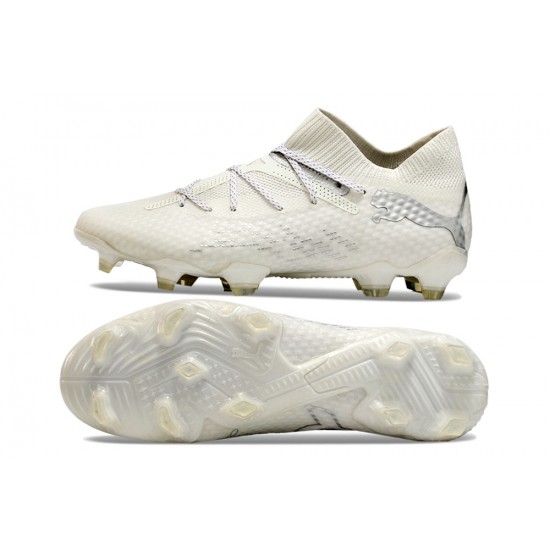 Puma Future 7 Ultimate FG/AG Beige Silver Soccer Cleats