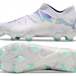 Puma Future 7 Ultimate FG/AG White Purple Soccer Cleats