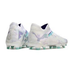 Puma Future 7 Ultimate FG/AG White Purple Soccer Cleats