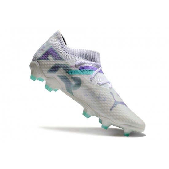 Puma Future 7 Ultimate FG/AG White Purple Soccer Cleats