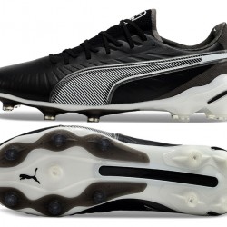 Puma King Ultimate FG AG Beige Navy Grey Soccer Cleats