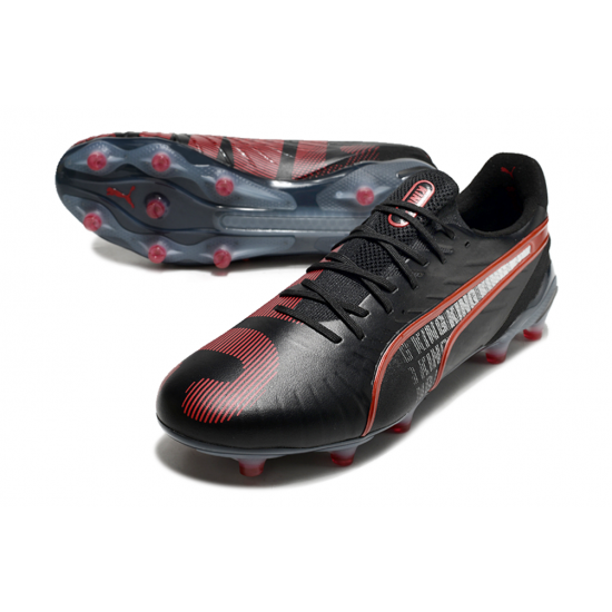 Puma King Ultimate FG/AG Black Red Soccer Cleats