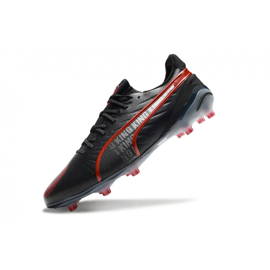 Puma King Ultimate FG/AG Black Red Soccer Cleats