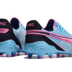 Puma King Ultimate FG AG Navy Purple Soccer Cleats