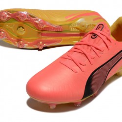 Puma King Ultimate FG AG Red Yellow Black Soccer Cleats