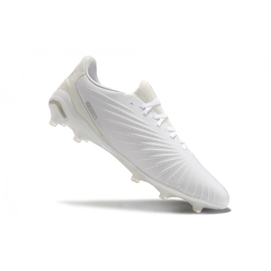 Puma King Ultimate FG AG White Beige Soccer Cleats 