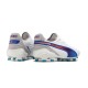 Puma King Ultimate FG AG White Navy Grey Soccer Cleats