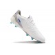 Puma King Ultimate FG AG White Navy Grey Soccer Cleats