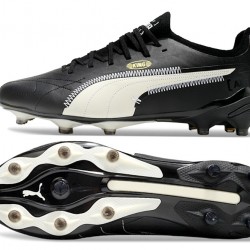 Puma King Ultimate X AOF FG Black Beige Soccer Cleats