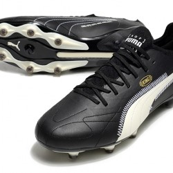 Puma King Ultimate X AOF FG Black Beige Soccer Cleats