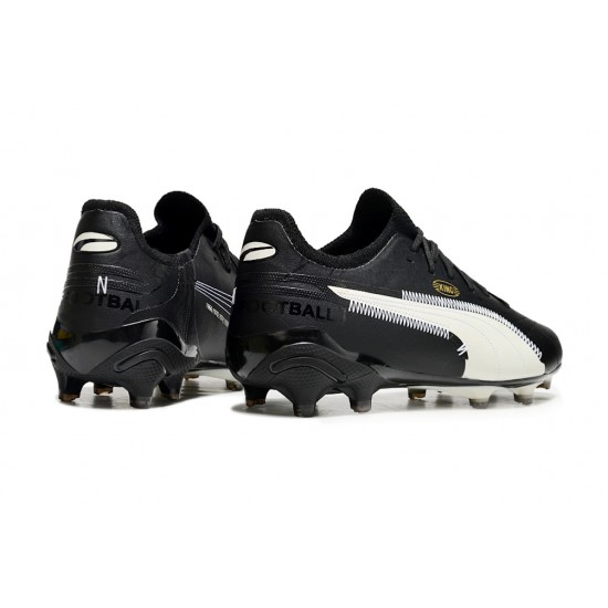 Puma King Ultimate X AOF FG Black Beige Soccer Cleats