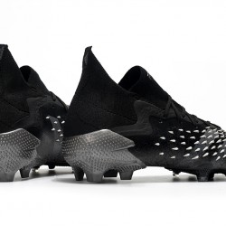 Adidas Predator Freak.1 FG Black Wite Silver Soccer Cleats