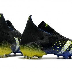 Adidas Predator Freak.1 FG Black Yellow With Blue White Soccer Cleats