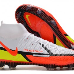 Nike Phantom GT2 Elite DF FG Mid White Orange Black Soccer Cleats