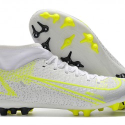 Nike Superfly 8 Academy AG Grey Yellow Mens Soccer Cleats